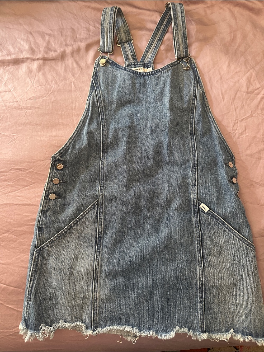 OBEY denim overall dress